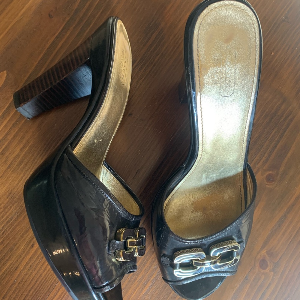 COACH Heels slip on  Women’s Size 9